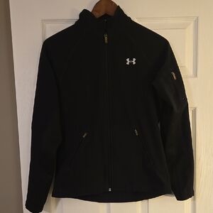 Under Armour Women's Black Zip Up Fleece Jacket Medium